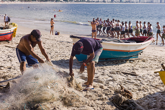Rio's fishermen: Copacabana